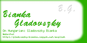 bianka gladovszky business card